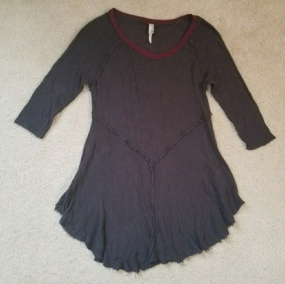 Intimately Free People charcoal gray knit top